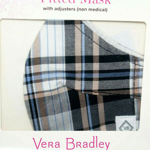 Vera Bradley Cozy Plaid Neutral Fitted Mask